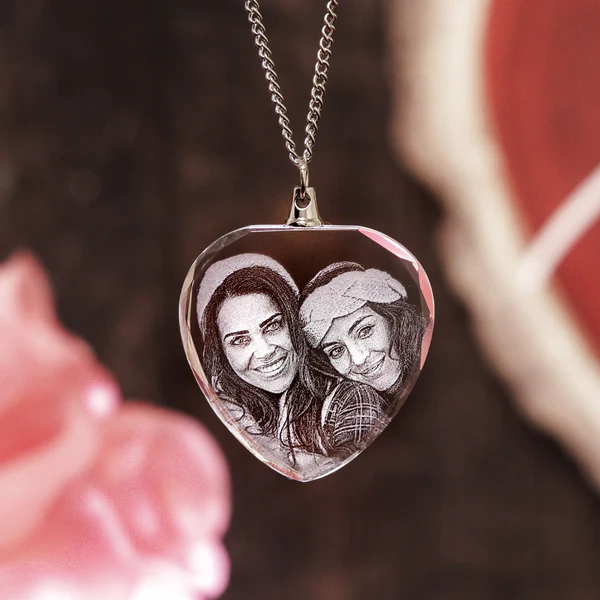 Personalized 3D Photo Crystal Necklace